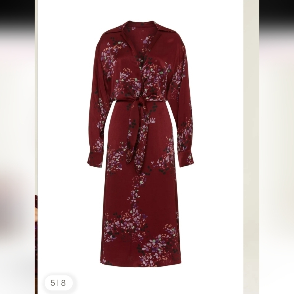 Vince Burgundy Floral Maxi Dress - Picture 16 of 16